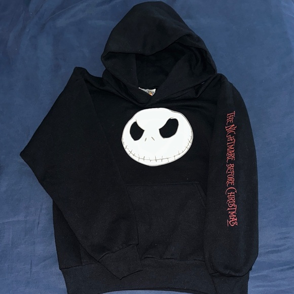 Walt Disney World Tops - Disney Black Hoodie with Jack Skellington Design